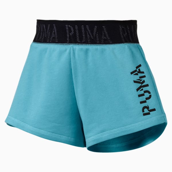 Logo Women's Shorts, Milky Blue Heather, extralarge