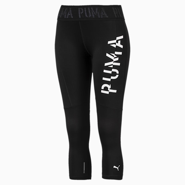 Logo Women's 3/4 Leggings, Puma Black, extralarge