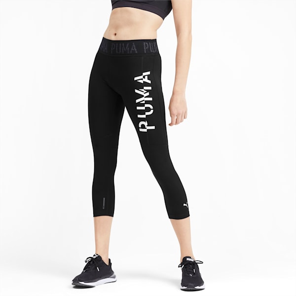 Logo Women's 3/4 Leggings, Puma Black, extralarge