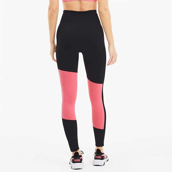 Logo Graphic Women's 7/8 Leggings, Puma Black-Bubblegum, extralarge