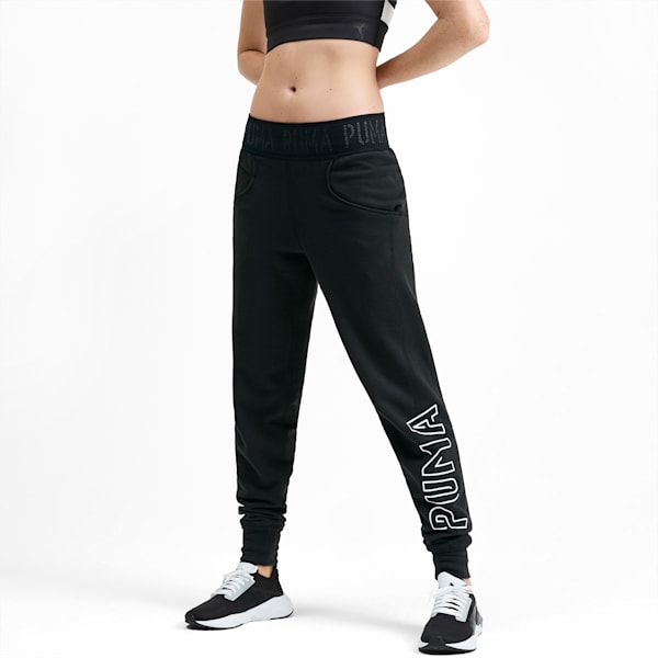 Logo Women's Sweatpants, Puma Black-Q4, extralarge