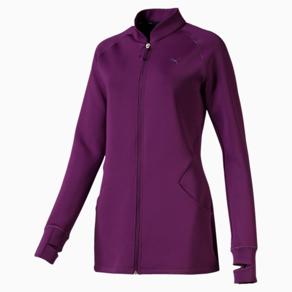 Studio Women's Knit Jacket, Plum Purple, extralarge