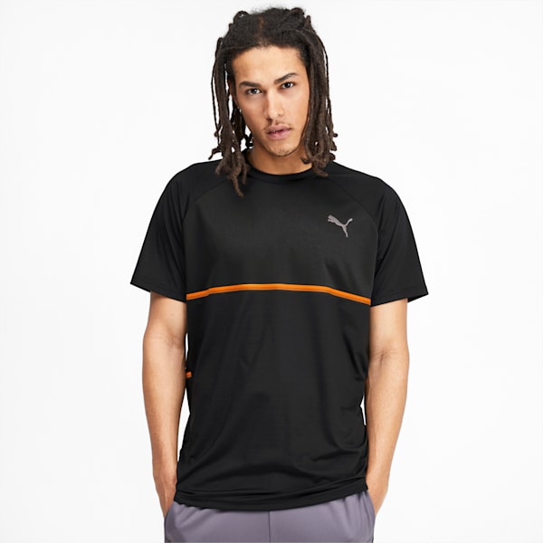 Power BND Men's Tee, Puma Black-Jaffa Orange, extralarge