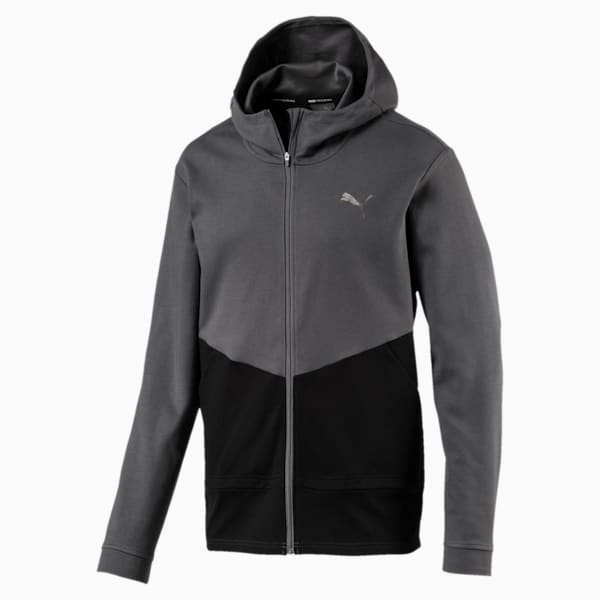 Reactive Men's Full Zip Jacket, CASTLEROCK-Puma Black, extralarge