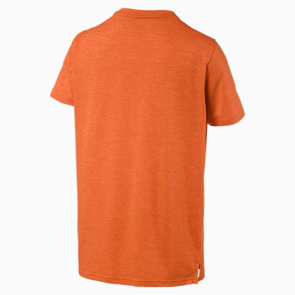 PUMA Cat Men's Heather Tee, Jaffa Orange Heather, extralarge