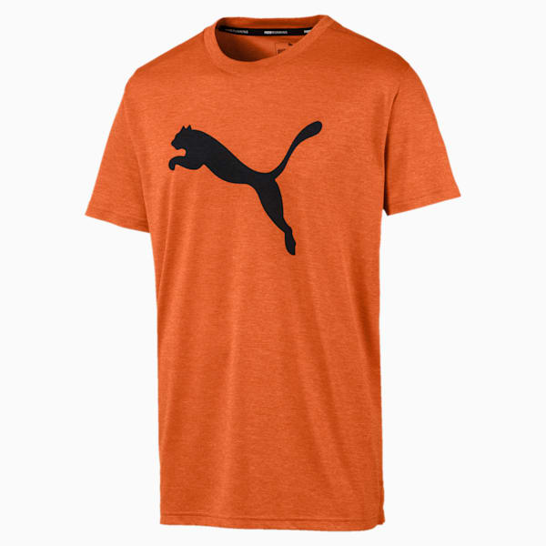 PUMA Cat Men's Heather Tee, Jaffa Orange Heather, extralarge