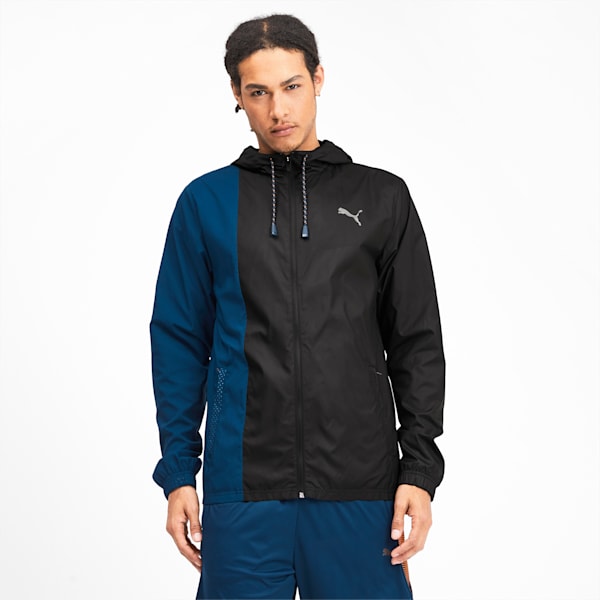 Collective Men's Woven Jacket, Puma Black-Gibraltar Sea, extralarge