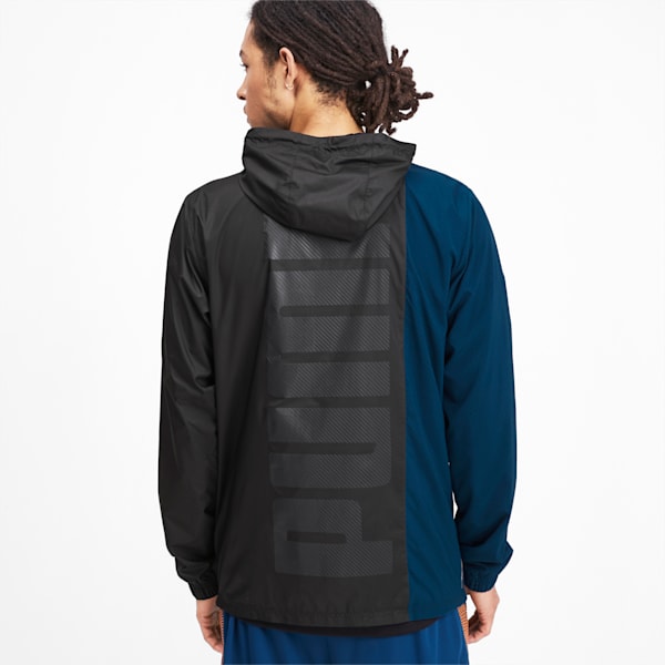 Collective Men's Woven Jacket, Puma Black-Gibraltar Sea, extralarge