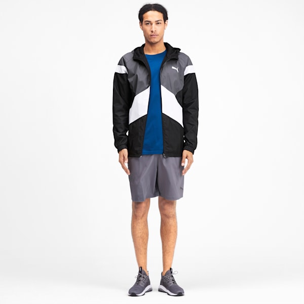 Reactive Men's Reversible Jacket, CASTLEROCK-Puma Black-Jaffa Orange, extralarge