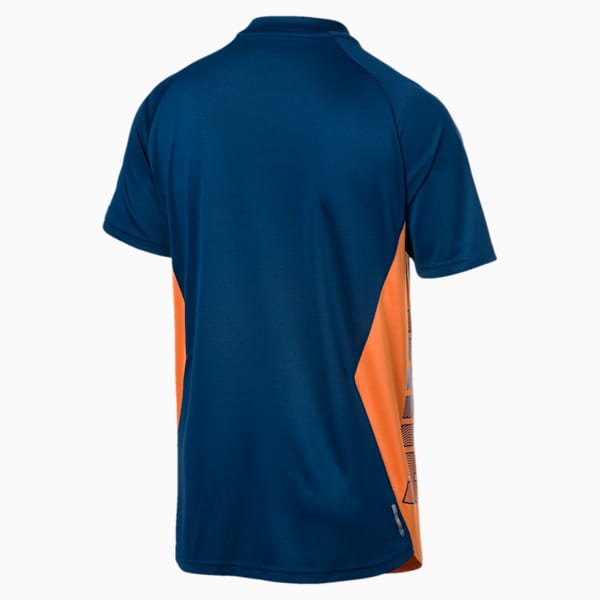 Collective Loud Men's Tee, Jaffa Orange-Gibraltar Sea, extralarge