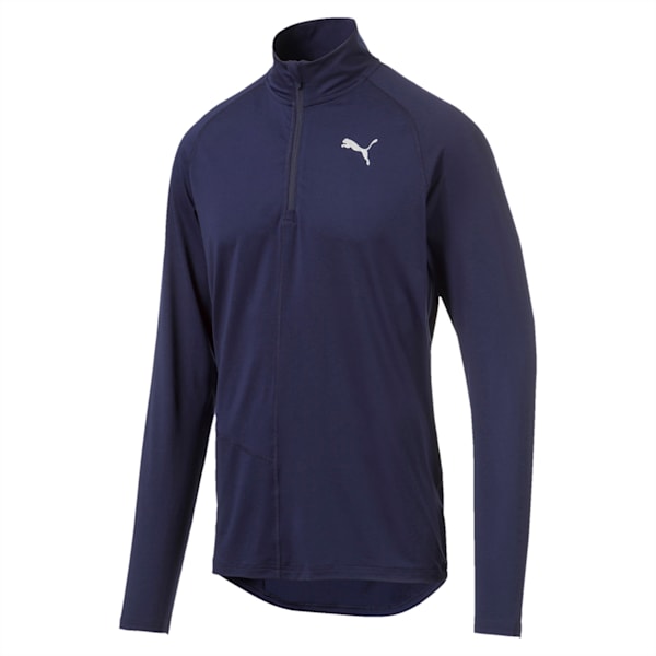 IGNITE dryCELL Half Zip Men's Running Top, Peacoat, extralarge-IND