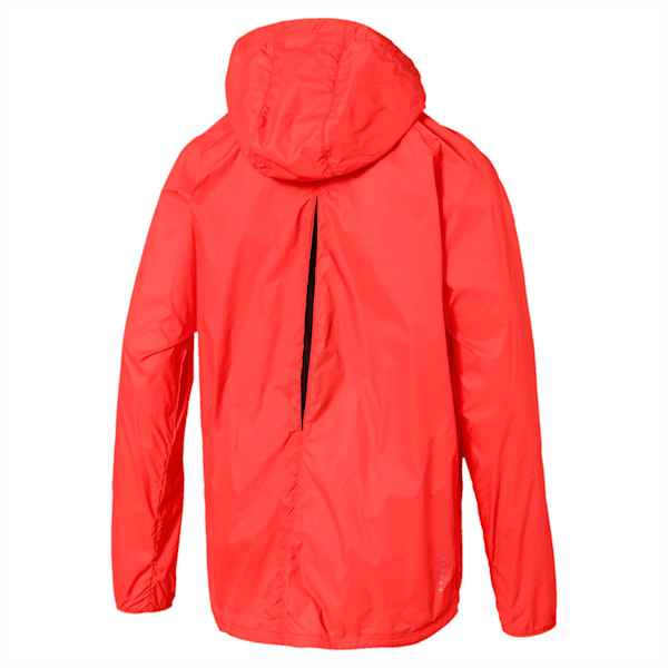 Lightweight Woven Hooded Men's Running Jacket, Nrgy Red, extralarge-IND