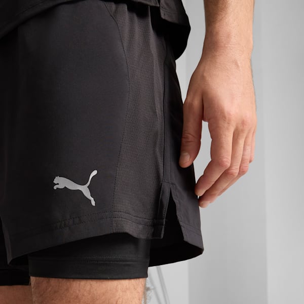 Shorts para correr 2 en 1 de tejido plano Last Lap para hombre, Puma Black, extralarge