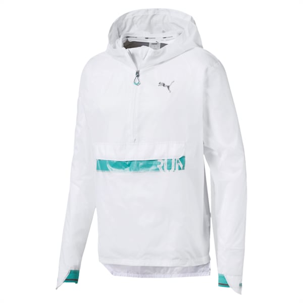 Get Fast Excite Men's Half Zip Running Jacket, Puma White, extralarge-IND