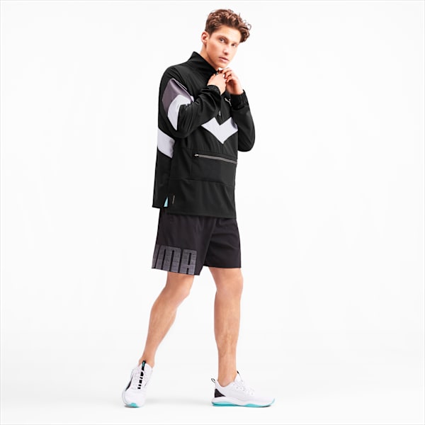 Reactive Men's Packable Jacket, Puma Black-Puma White-CASTLEROCK, extralarge