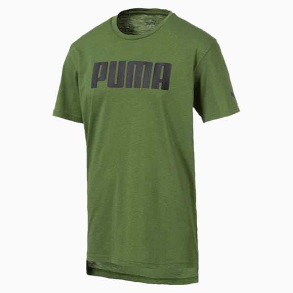 PUMA Men's Graphic Tee, Garden Green Heather, extralarge