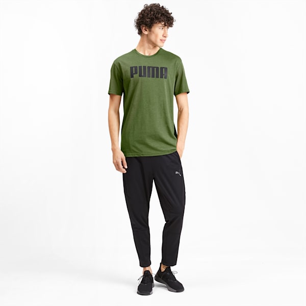 PUMA Men's Graphic Tee, Garden Green Heather, extralarge