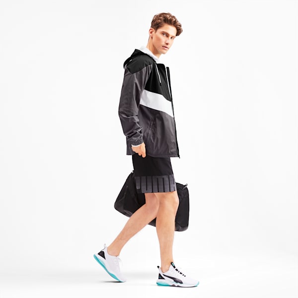 Reactive Men's Woven Jacket, Puma Black-CASTLEROCK-Puma White, extralarge