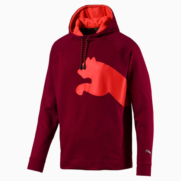 PUMA Cat dryCELL Men's Training Hoodie, Rhubarb-Nrgy Red, extralarge-IND