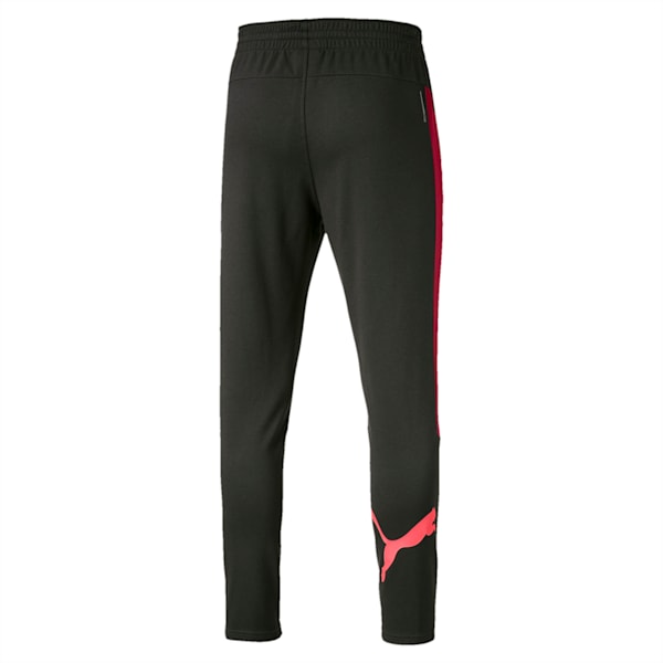 PUMA Cat Men's Training Sweatpants, Puma Black-Rhubarb, extralarge-IND