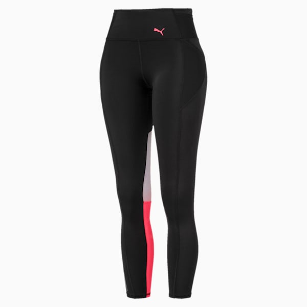 Feel It Women's 7/8 Leggings, Puma Black-Puma White-Pink Alert, extralarge