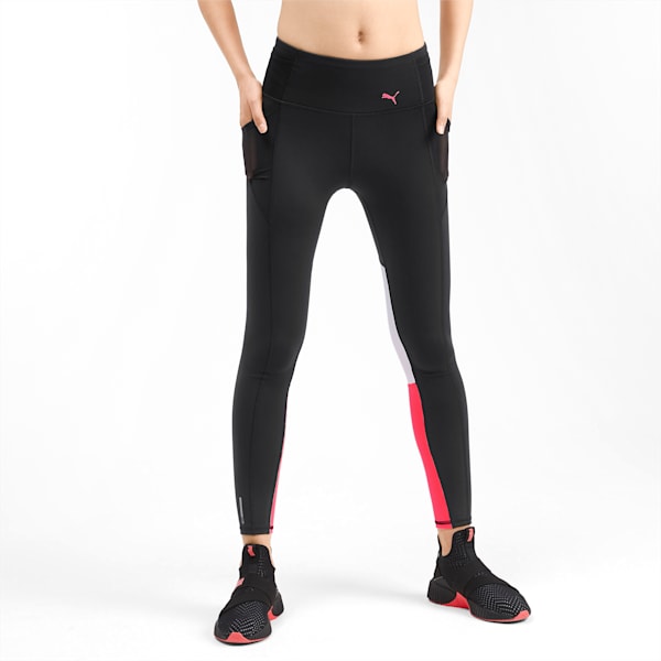 Feel It Women's 7/8 Leggings, Puma Black-Puma White-Pink Alert, extralarge