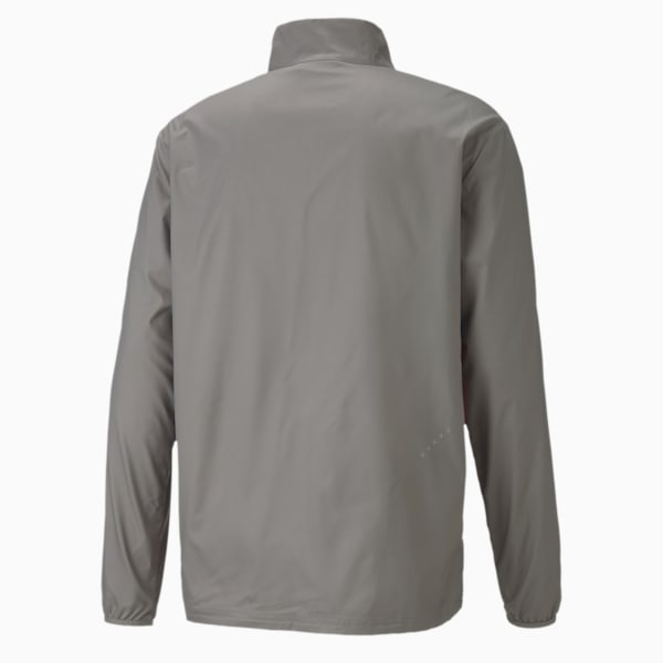IGNITE Woven windCELL Men's Running Jacket, Ultra Gray-Nrgy Peach, extralarge-IND