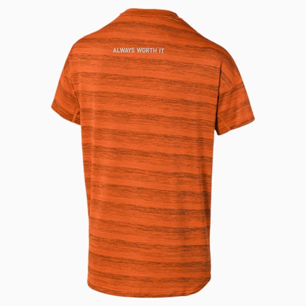 GET FAST ウインター SS ランニング Tシャツ 半袖, Jaffa Orange Heather, extralarge