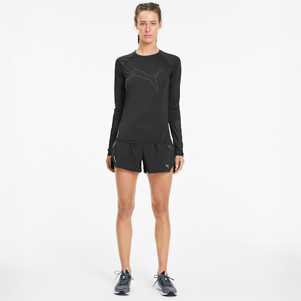 Runner ID Women's Long Sleeve Tee, Puma Black, extralarge