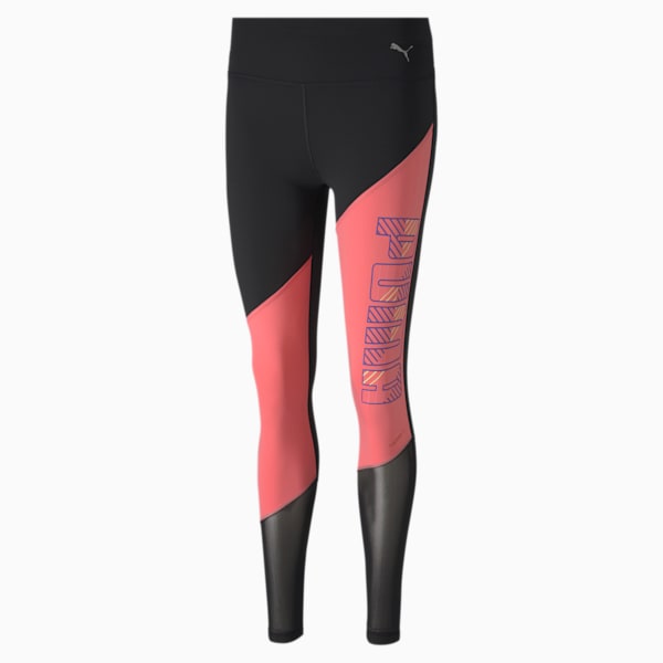 Last Lap Excite Women's Summer Leggings, Puma Black-Bubblegum, extralarge