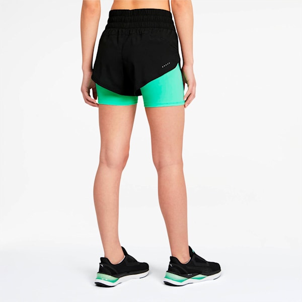 Last Lap 2-in-1 Women's Shorts, Puma Black-Green Glimmer, extralarge