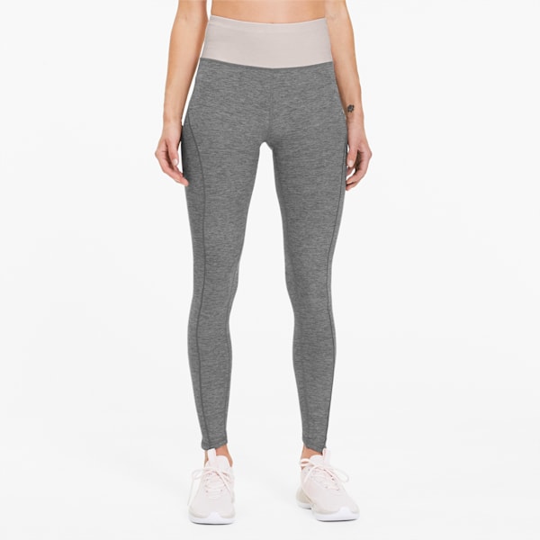 Studio Luxe Eclipse Women's 7/8 Leggings, Med Gray Heather-Rosewater, extralarge