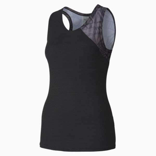 Studio Women's Graphic Mesh Tank, Puma Black, extralarge