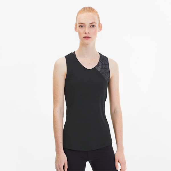 Studio Women's Graphic Mesh Tank, Puma Black, extralarge