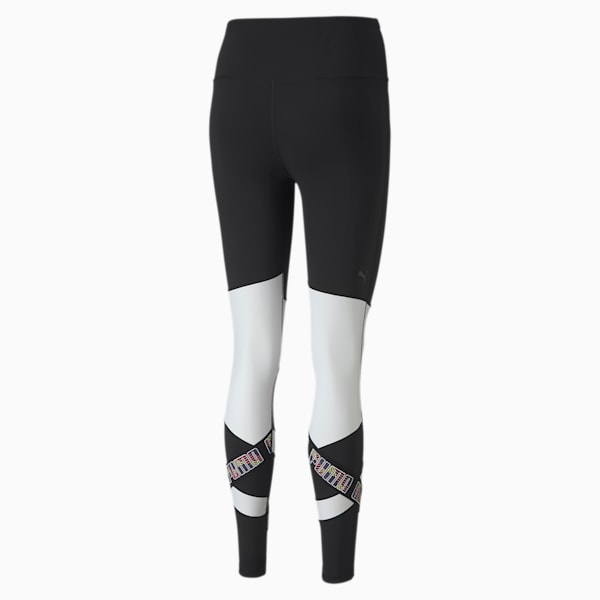 Feel It Women's 7/8 Elastic Leggings, Puma Black-Puma White, extralarge