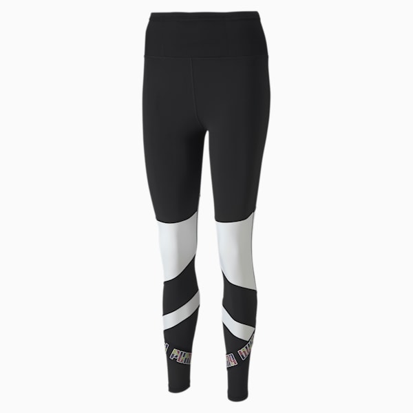 Feel It Women's 7/8 Elastic Leggings, Puma Black-Puma White, extralarge