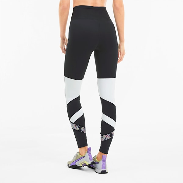 Feel It Women's 7/8 Elastic Leggings, Puma Black-Puma White, extralarge