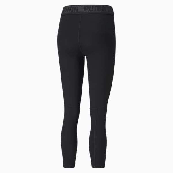 Logo Elastic Women's 3/4 Leggings, Puma Black, extralarge