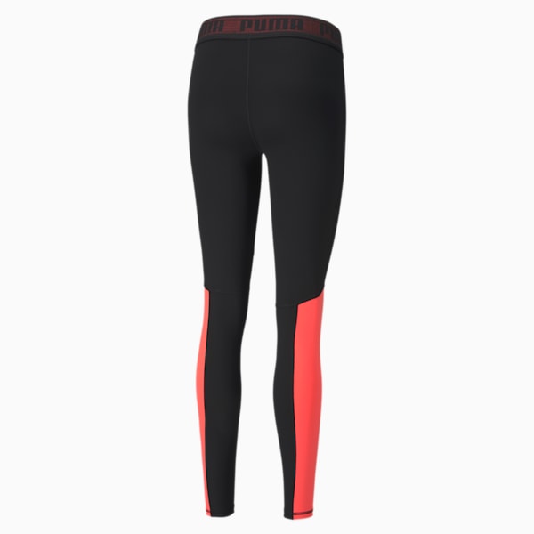 Logo Elastic Women's 7/8 Leggings, Puma Black-Ignite Pink, extralarge