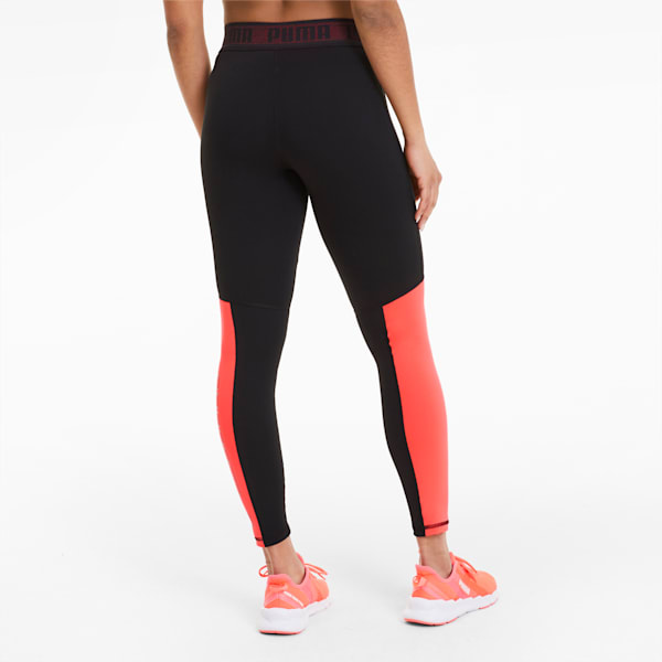 Logo Elastic Women's 7/8 Leggings, Puma Black-Ignite Pink, extralarge