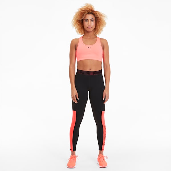 Logo Elastic Women's 7/8 Leggings, Puma Black-Ignite Pink, extralarge