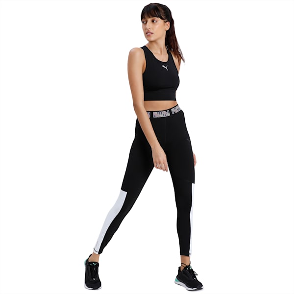 Logo Elastic Women's 7/8 Tight, Puma Black-Puma White, extralarge-IND