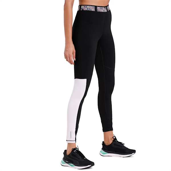 Logo Elastic Women's 7/8 Tight, Puma Black-Puma White, extralarge-IND