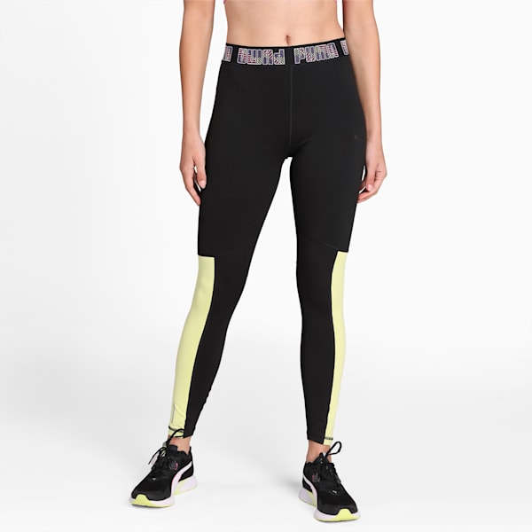 Logo Elastic Women's 7/8 Tight, Puma Black-Bubblegum, extralarge-IND