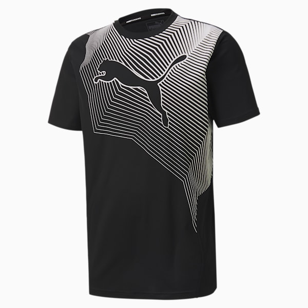 Last Lap Men's Graphic Cat Tee, Puma Black, extralarge