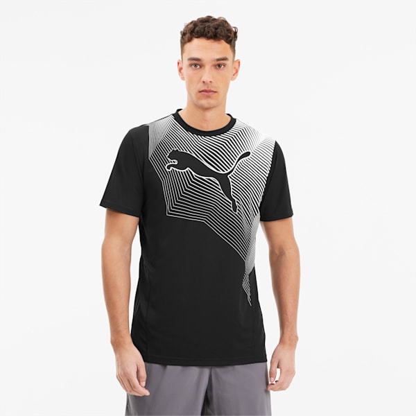 Last Lap Men's Graphic Cat Tee, Puma Black, extralarge