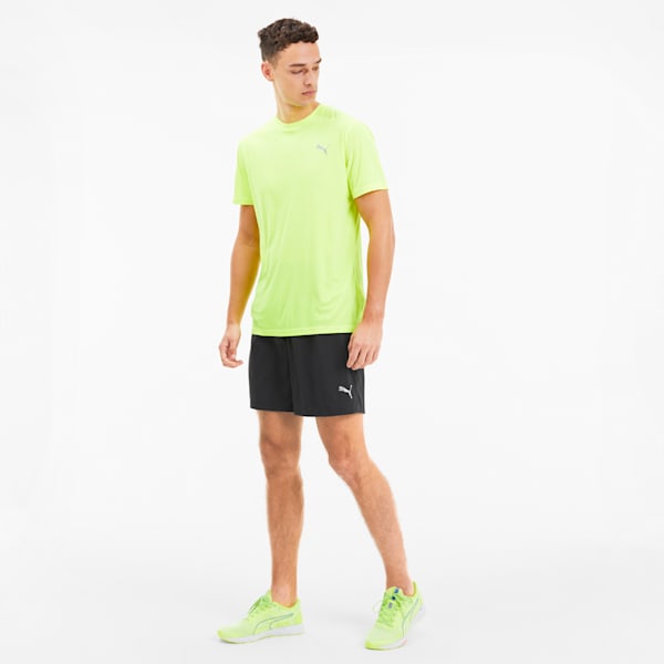 Puma Running 2 in 1 shorts in black and yellow