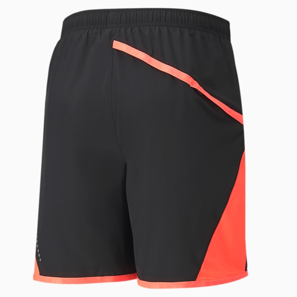 Last Lap Men's Colorblock Shorts, Puma Black-Ignite Pink, extralarge