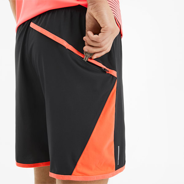 Last Lap Men's Colorblock Shorts, Puma Black-Ignite Pink, extralarge