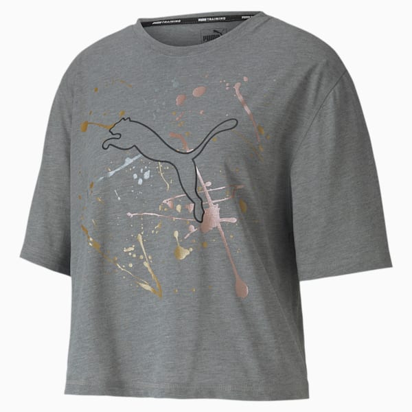 Metal Splash Women's Graphic Tee, Medium Gray Heather, extralarge